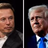Cựu Tổng thống Donald Trump (phải) và tỷ phú Elon Musk. (Nguồn: Bloomberg)