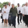 Tổng Bí thư, Chủ tịch nước Tô Lâm cùng Bí thư thứ nhất Đảng Cộng sản Cuba, Chủ tịch nước Cuba Miguel Diaz Canel Bermudez đến thăm Đặc khu phát triển Mariel. (Ảnh: Lâm Khánh/TTXVN)