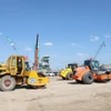 Thi công dự án cao tốc Biên Hòa-Vũng Tàu. (Ảnh: Dương Giang/TTXVN)