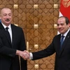 Tổng thống Ai Cập Abdel-Fattah El-Sisi (phải) và người đồng cấp Azerbaijan Ilham Aliyev. (Nguồn: aze)