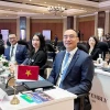 Phó Tổng Kiểm toán Nhà nước Bùi Quốc Dũng (thứ nhất, từ phải sang) dẫn đầu Đoàn Kiểm toán Nhà nước Việt Nam tham dự Cuộc họp Ban Điều hành ASOSAI lần thứ 60. (Ảnh: TTXVN phát)