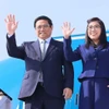 Thủ tướng Phạm Minh Chính và Phu nhân. (Ảnh: Dương Giang/TTXVN)