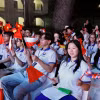 Các đại biểu thanh niên tham dự Lễ khai mạc. (Ảnh: Lâm Khánh/TTXVN)