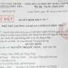 Quyết định truy nã đối tượng Nguyễn Thị Quế Trân trước đó.
