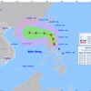 Vị trí và hướng đi của bão. (Nguồn: Trung tâm Dự báo Khí tượng Thủy văn Quốc gia)