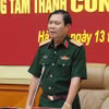 Thượng tướng Nguyễn Tân Cương phát biểu tại hội nghị. (Ảnh: Hồng Pha/TTXVN phát)