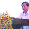 Phó Giáo sư, Tiến sỹ, Nhạc sỹ Đỗ Hồng Quân phát biểu tại hội thảo. (Ảnh: Phan Quân/TTXVN)