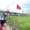 Hiện trường vụ tai nạn đường sắt.