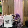 Bà Sri Suhartini, cử tri Jakarta bỏ phiếu. (Ảnh: Đỗ Quyên/Vietnam+)
