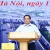 Thủ tướng Phạm Minh Chính chủ trì phiên họp thứ 14 của BCĐ Nhà nước các công trình, dự án quan trọng quốc gia, trọng điểm ngành giao thông vận tải. (Ảnh: Dương Giang/TTXVN)