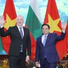 Thủ tướng Phạm Minh Chính hội kiến Chủ tịch Quốc hội Bulgaria Rossen Dimitrov Jeliazkov. (Ảnh: Dương Giang/TTXVN)