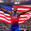 Noah Lyles về nhất cự ly 100m nam môn Điền kinh để đưa Mỹ lên ngôi đầu. (Nguồn: PA)