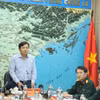 Thứ trưởng Bộ Nông nghiệp và Phát triển nông thôn Nguyễn Hoàng Hiệp họp chỉ đạo ứng phó với bão Yinxing. (Ảnh: CTV/Vietnam+)