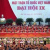 Đại hội đại biểu toàn quốc Mặt trận Tổ quốc Việt Nam lần thứ IX, nhiệm kỳ 20192024.. (Ảnh: TTXVN)