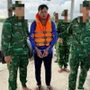 Đối tượng Phan Văn Vắt đã bị lực lượng chức năng bắt giữ. (Ảnh: TTXVN phát)