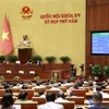 Quốc hội thông qua Luật Phòng thủ dân sự. (Ảnh: Doãn Tấn/TTXVN)