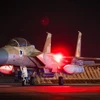 Máy bay Israel trở về căn cứ sau khi đánh chặn tên lửa và máy bay không người lái Iran. (Nguồn: Times of Israel)