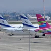 Máy bay của các hãng hàng không El Al Airlines, Israir và Arkia tại Sân bay Ben Gurion. (Nguồn: Globes)