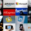 Biểu tượng của Snapchat và một số mạng xã hội. (Ảnh: AFP/TTXVN)