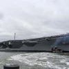 Tàu sân bay USS Gerald R. Ford tại Virginia, Mỹ. (Ảnh: AFP/TTXVN)