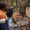 Hiện trường một vụ tấn công tại Mukondi, cách thị trấn Beni ở miền đông CHDC Congo 30km, ngày 10/3/2023. (Ảnh: AFP/ TTXVN)