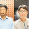 Hai bị can Phòng Ngô Phú Nhân (trái) và Lương Duy Long. (Ảnh: TTXVN phát)