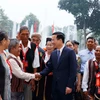 Chủ tịch nước Võ Văn Thưởng gặp mặt thân mật các đại biểu. (Ảnh: Thống Nhất/TTXVN)