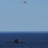 Tàu ngầm U-32 của Đức tuần tra trên biển Baltic trong cuộc tập trận chung Biển Bắc 2023. (Ảnh: REUTERS/TTXVN)