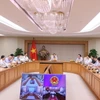 Phó Thủ tướng Trần Hồng Hà chủ trì cuộc họp. (Ảnh: Văn Điệp/TTXVN)