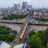 Tuyến đường sắt đô thị Nhổn-ga Hà Nội. (Ảnh: Tuấn Anh/TTXVN)