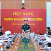 Đại tướng Phan Văn Giang phát biểu chỉ đạo tại hội nghị. (Nguồn: báo Quân đội Nhân dân)