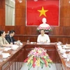Quang cảnh buổi làm việc. (Ảnh: Ngọc Thiện/TTXVN)