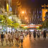 Phố đi bộ tại thành phố Móng Cái, tỉnh Quảng Ninh. (Ảnh: Minh Sơn/Vietnam+)
