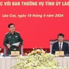 Đại tướng, Bộ trưởng Bộ Quốc phòng Phan Văn Giang phát biểu kết luận buổi làm việc. (Ảnh: Trọng Đức/TTXVN)