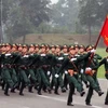Các lực lượng Bộ đội tham gia tập luyện chuẩn bị cho Lễ diễu binh, diễu hành nhân kỷ niệm 70 năm Chiến thắng Điện Biên Phủ. (Ảnh: Trọng Đức/TTXVN)