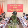 Thượng tướng Phùng Sĩ Tấn chủ trì hội nghị. (Ảnh: Hồng Pha/TTXVN)
