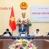Chủ nhiệm Ủy ban Pháp luật Hoàng Thanh Tùng chủ trì phiên họp. (Nguồn: báo Chính phủ)