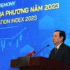 Bộ trưởng Bộ Khoa học và Công nghệ Huỳnh Thành Đạt phát biểu khai mạc. (Ảnh: Hoàng Hiếu/TTXVN)