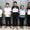 Các đối tượng bị bắt giữ. (Nguồn; báo Lào Cai)