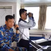  Bộ phận liên lạc trong cabin tàu 561. (Ảnh: Hồng Đạt/TTXVN)