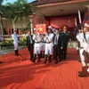 Lễ tiễn đưa hài cốt liệt sỹ hy sinh tại Nam Lào về với Đất Mẹ. (Ảnh: TTXVN phát)