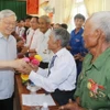 Tổng Bí thư Nguyễn Phú Trọng trong lần về thăm xã miền núi Sơn Hà, huyện Sơn Hòa, tỉnh Phú Yên (3/5/2016). (Ảnh: Trí Dũng/TTXVN)