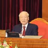 Tổng Bí thư Nguyễn Phú Trọng phát biểu khai mạc Hội nghị Trung ương lần thứ chín, khóa XIII. (Ảnh: Trí Dũng/TTXVN)