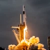 Tên lửa đẩy Falcon 9 của SpaceX mang theo tàu vũ trụ Dragon chở phi hành đoàn tham gia sứ mệnh Axiom Mission 3 rời bệ phóng tại Trung tâm Vũ trụ Kennedy ở Cape Canaveral, Florida, Mỹ, ngày 18/1 vừa qua. (Ảnh: AFP/TTXVN)