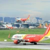 Vietjet phải điều chỉnh lịch bay do thời tiết. (Ảnh: CTV/Vietnam+)