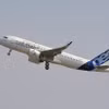 (Tư liệu) Máy bay A320neo của hãng Airbus thực hiện chuyến bay kiểm tra tại Blagnac, Pháp. (Ảnh: AFP/TTXVN)
