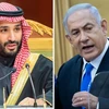 Thái tử Ả Rập Saudi Mohammed bin Salman (trái) và Thủ tướng Israel Benjamin Netanyahu. (Nguồn: AP) 