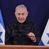 Thủ tướng Israel Benjamin Netanyahu phát biểu họp báo ở Tel Aviv ngày 18/11/2023. (Ảnh: THX/TTXVN)