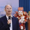 Vụ trưởng Vụ Vật liệu xây dựng (Bộ Xây dựng) Lê Trung Thành phát biểu. (Ảnh: Tuấn Anh/TTXVN)