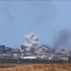 Khói bốc lên sau cuộc không kích trong xung đột Hamas-Israel tại Dải Gaza ngày 16/5/2024. (Ảnh: THX/TTXVN)